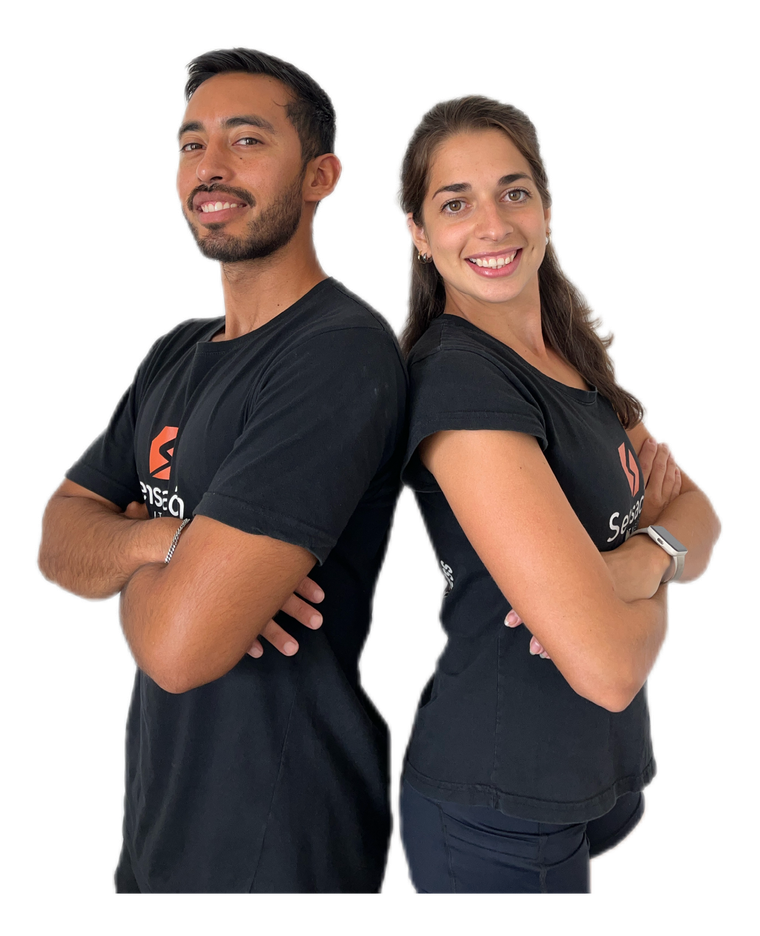 Pilar y Enzo, entrenadores de Sensación Fitness